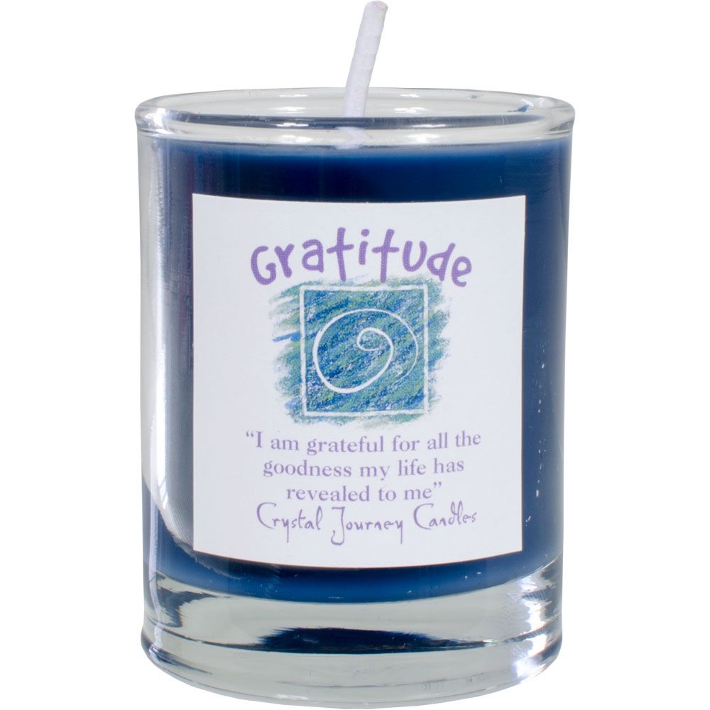 Reiki Charged Soy Herbal Filled Votive Candle - Gratitude