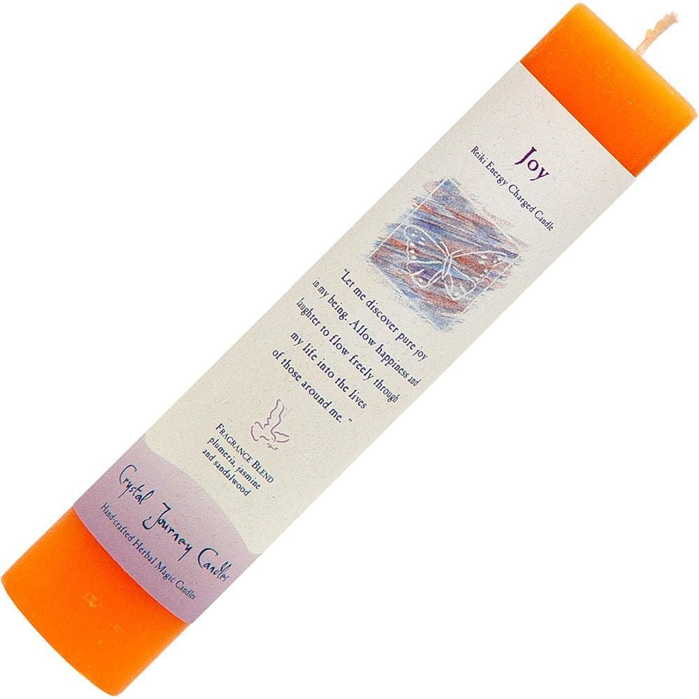 Reiki Charged Herbal 1.5&quot; x 7&quot; Pillar Candle - Joy