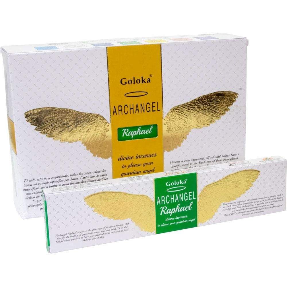 Goloka Archangel Incense 15 grams - Raphael (Pack of 12), SKU KH-75010, UPC 6016205899817