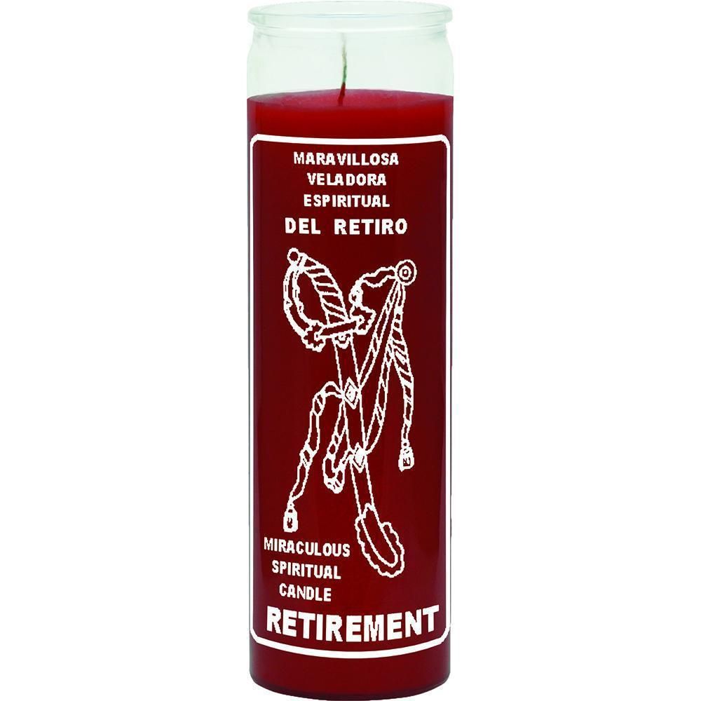 7 Day Glass Candle Retirement - Red, SKU WP-575-746, UPC 6016225314314