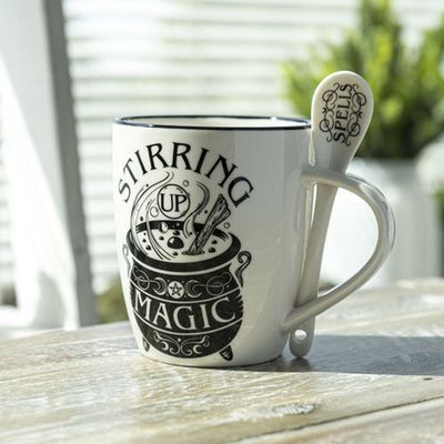 13 oz Ceramic Mug and Spoon Set - Stirring Up Magic, SKU PG-14134, UPC 700317028710