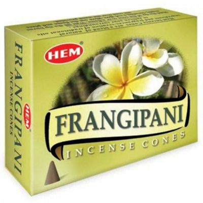 Frangipani HEM Cone Incense (10 Cones), SKU FP12, UPC 700317305774