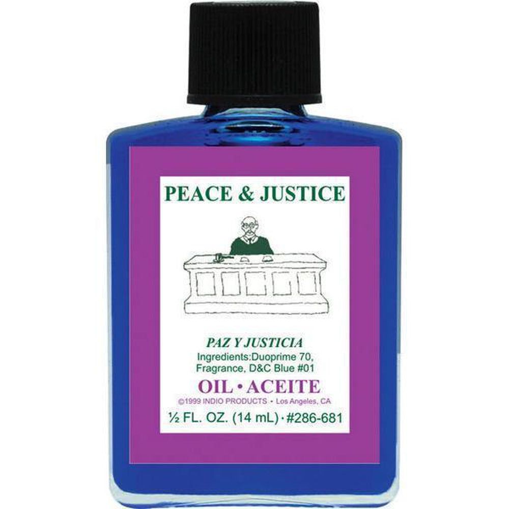1/2 oz Indio Oil - Peace &amp; Justice, SKU WP-286-681, UPC 6016213988923