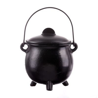 8&quot; Cast Iron Cauldron with Lid, SKU BR88, UPC 6016211683691