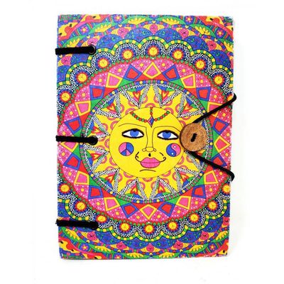 5&quot; x 7&quot; Hardcover Parchment Journal - Sun, SKU KB75-SUN, UPC 700317302278