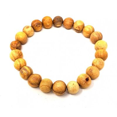 7-8 mm Elastic Bracelet Round Beads - Palo Santo, SKU PS-Bracelet, UPC 6016205848877