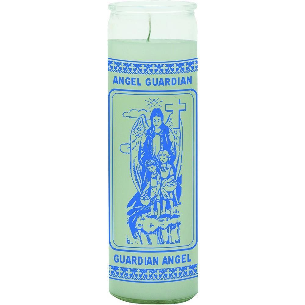 7 Day Glass Candle Guardian Angel Religious - White, SKU WP-575-012, UPC 6016201223241