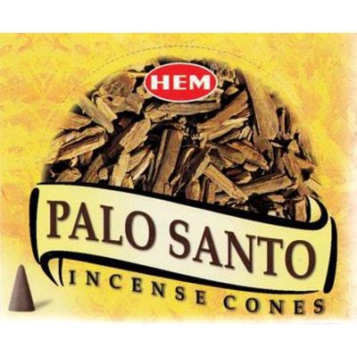Palo Santo HEM Cone Incense (10 Cones), SKU Palo12, UPC 6016205129150
