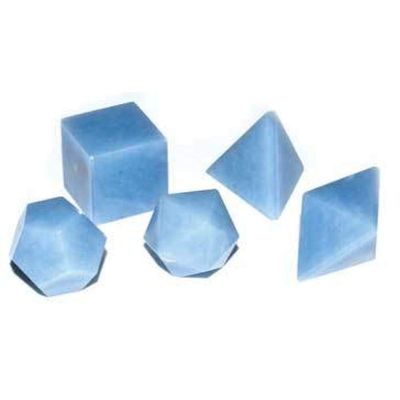 20 mm Angelite Platonic Solids, SKU GANGPS, UPC 6016207346302