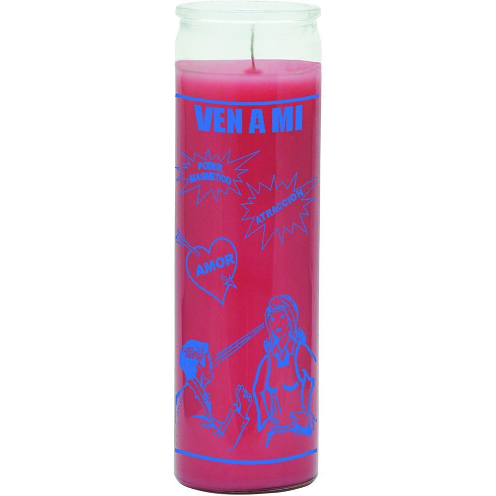 7 Day Glass Candle Come to Me - Pink, SKU WP-575-113-04, UPC 6016022679692
