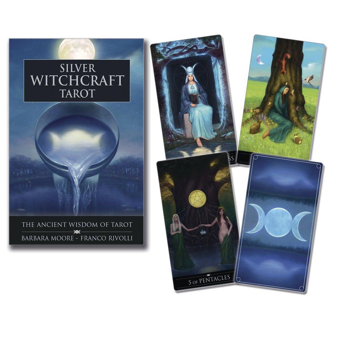 Silver Witchcraft Tarot Kit by Barbara Moore, Franco Rivolli, SKU LW1300, UPC 6016213048085