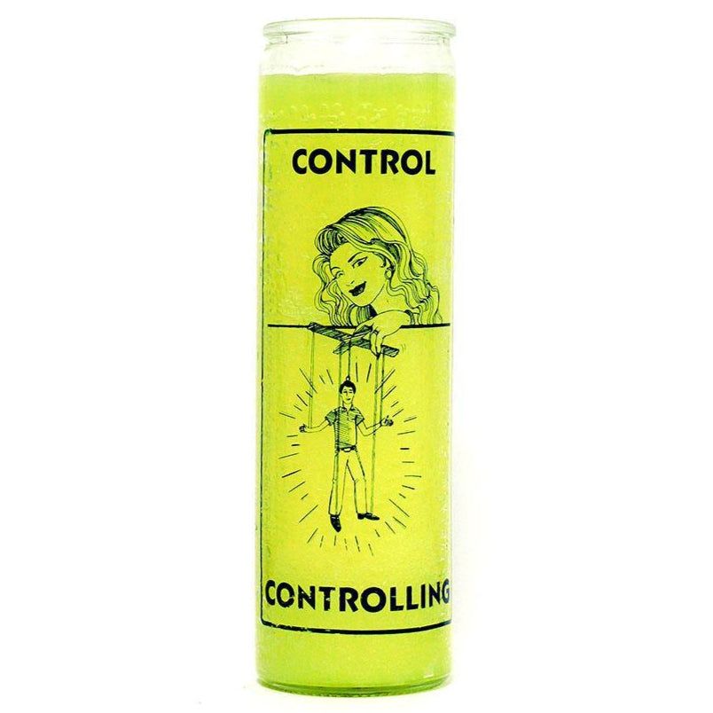 7 Day Glass Candle Controlling - Yellow, SKU WP-575-123-12, UPC 6016206067017