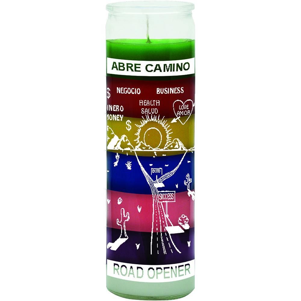 7 Day Glass Candle 7 Color Candle - Road Opener, SKU WP-578-755, UPC 6016200556500