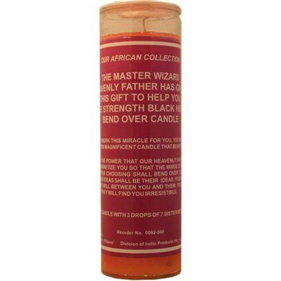 7 Day Glass Dressed Candle - Bend Over Triple Strength Black Herman - Orange, SKU WP-0062-049, UPC …