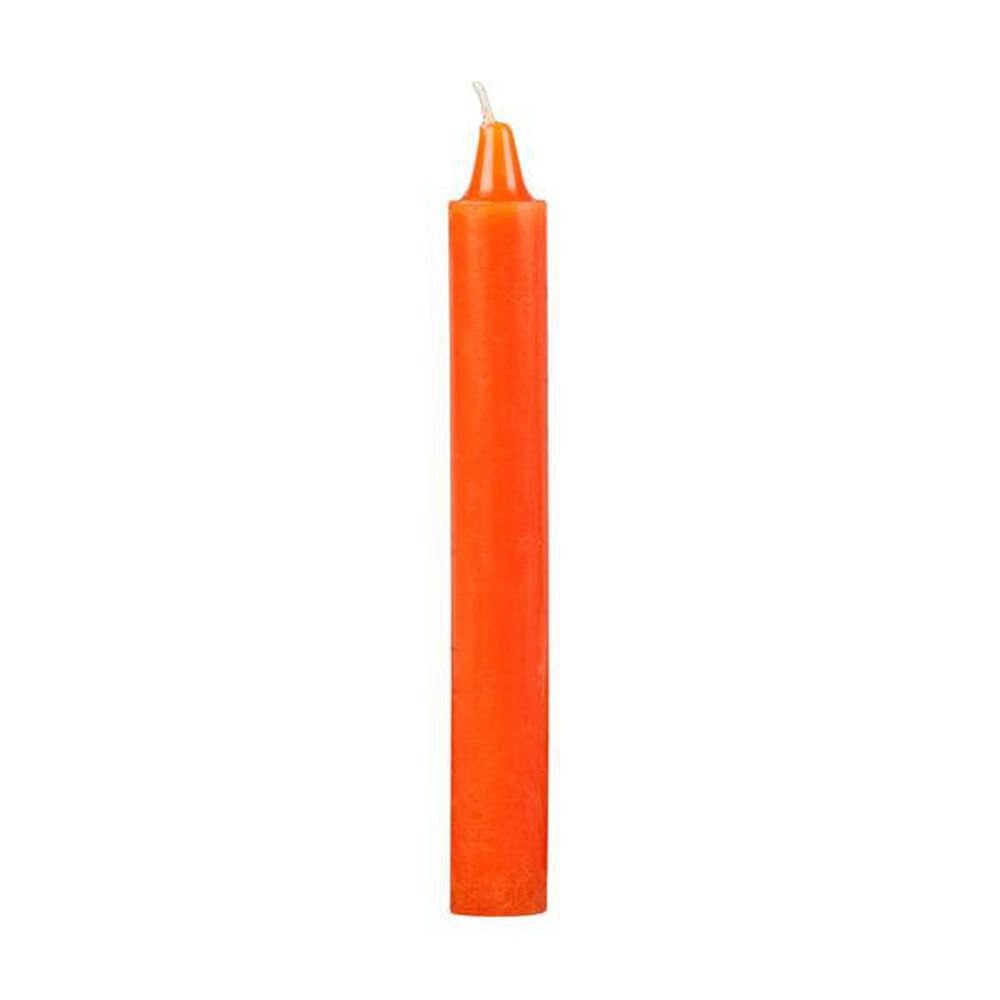 6&quot; Orange Taper Candle, SKU RM-9122, UPC 6016235437485