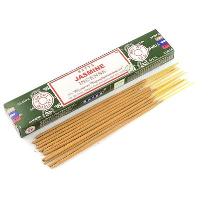 Jasmine Satya Incense Sticks 15 gram, SKU SUJS15, UPC 700317377689
