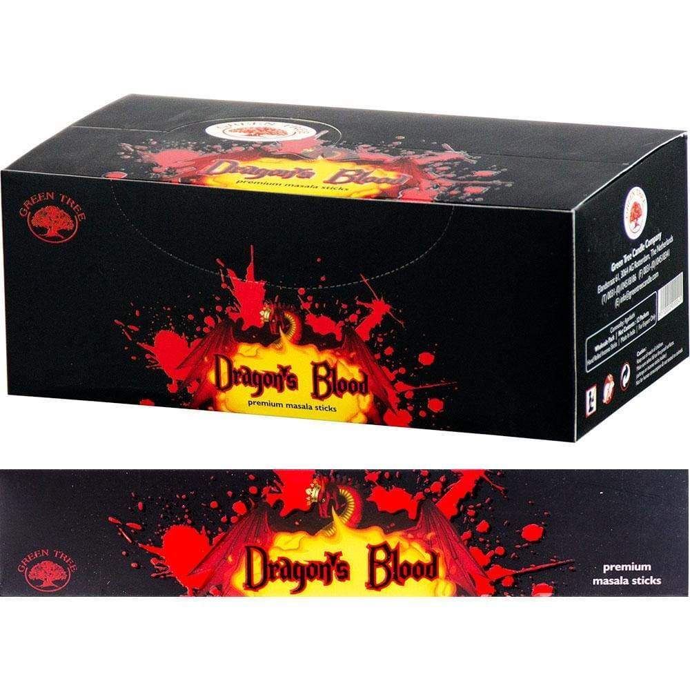 Green Tree Incense 15 gram - Dragon&#39;s Blood (Pack of 12), SKU KH-72642, UPC 6016217217289