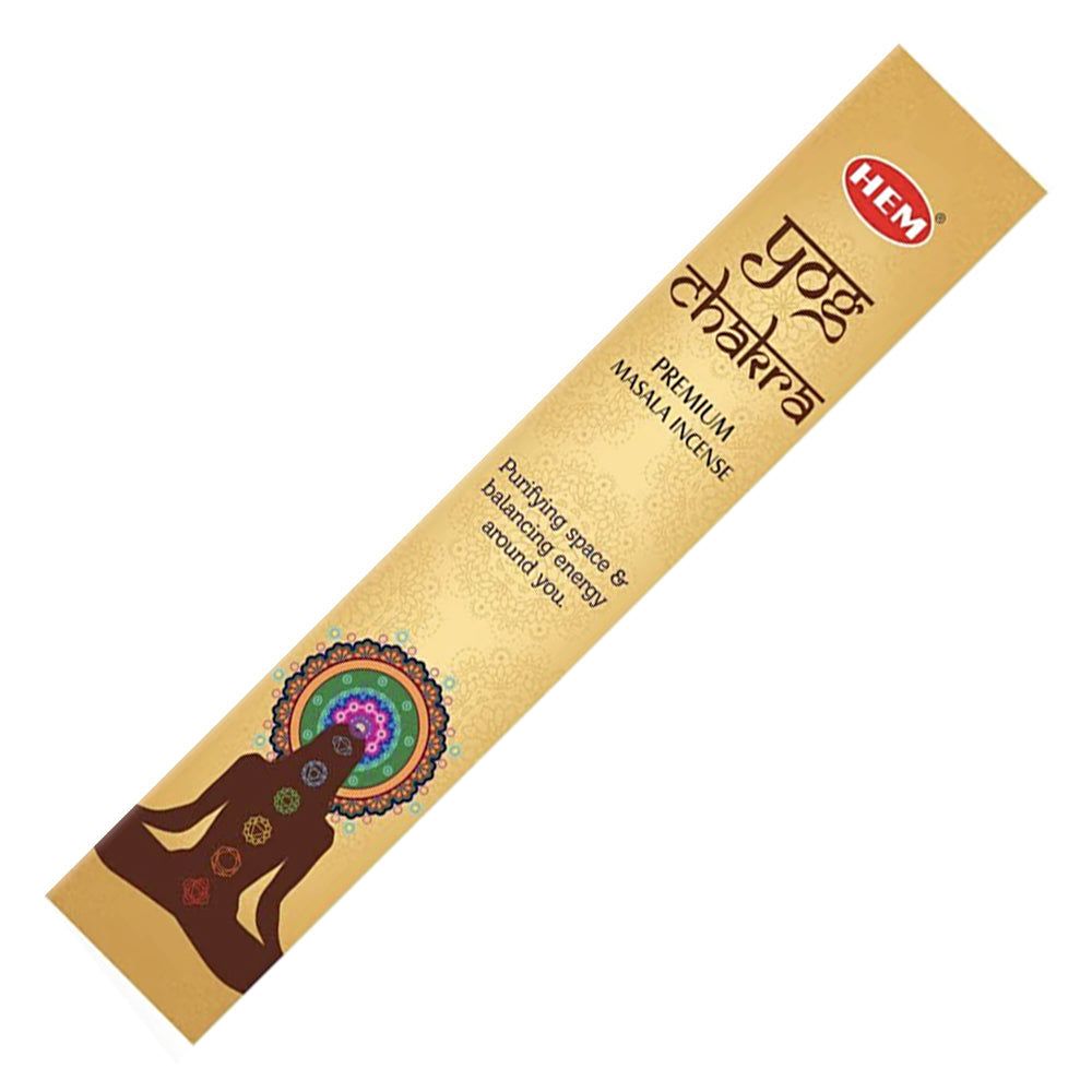 Premium Masala HEM Incense Sticks 15 grams - Yog Chakra, SKU C08-03-HEM15-13, UPC 700317375579
