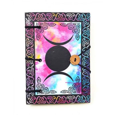 5&quot; x 7&quot; Hardcover Parchment Journal - Triple Moon, SKU KB75-Triple-Moon, UPC 700317302247