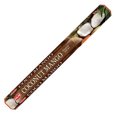 Coconut Mango HEM Incense Stick 20 Pack, SKU COM20, UPC 700317377085