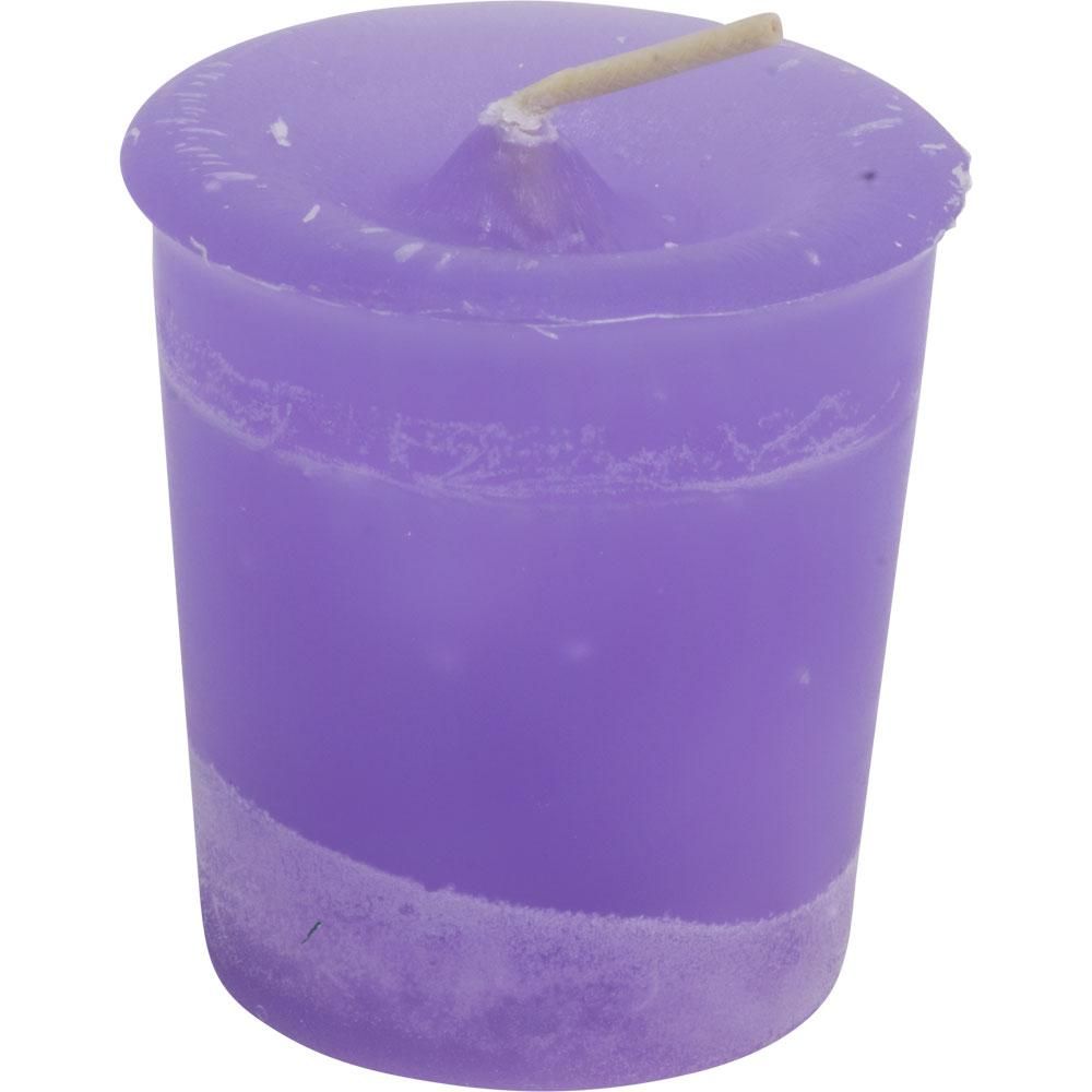 Harmony Herbal Reiki Charged Votive Candle - Light Purple, SKU KH-81506-D18, UPC 6016208047086