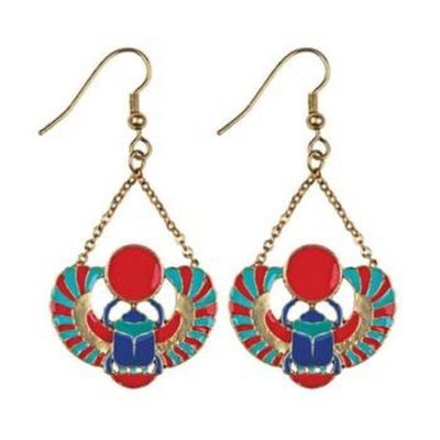 Winged Scarab Earrings, SKU PG-Y2921, UPC 6016009758723