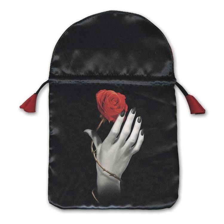 Rose in Hand Satin Tarot Bag by Lo Scarabeo, SKU LW1091, UPC 6016209034009