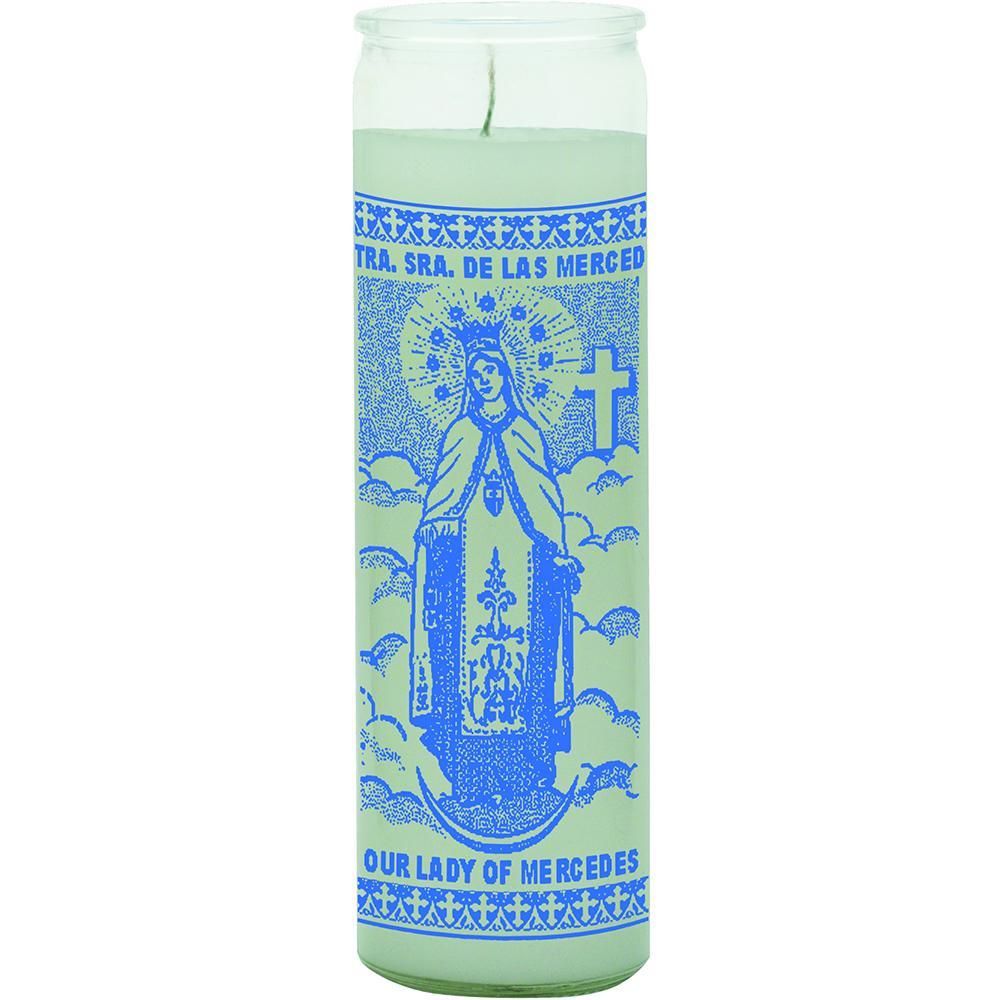 7 Day Glass Candle Our Lady Mercedes - White, SKU WP-575-653, UPC 6016218688682