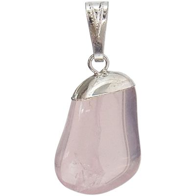 Tumbled Stone Pendant - Rose Quartz, SKU KH-99055-D5, UPC 700317122609