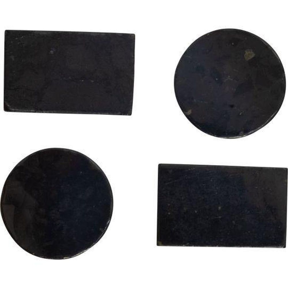 EMF Cell Phone Protection Disc &amp; Plate - Shungite (Set of 4), SKU KH-63152, UPC 6016234432412