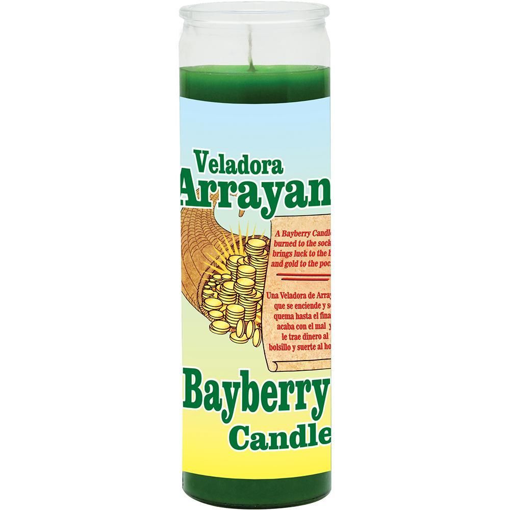 7 Day Glass Scented Candle Bayberry - Green, SKU WP-589-047, UPC 6016010879851