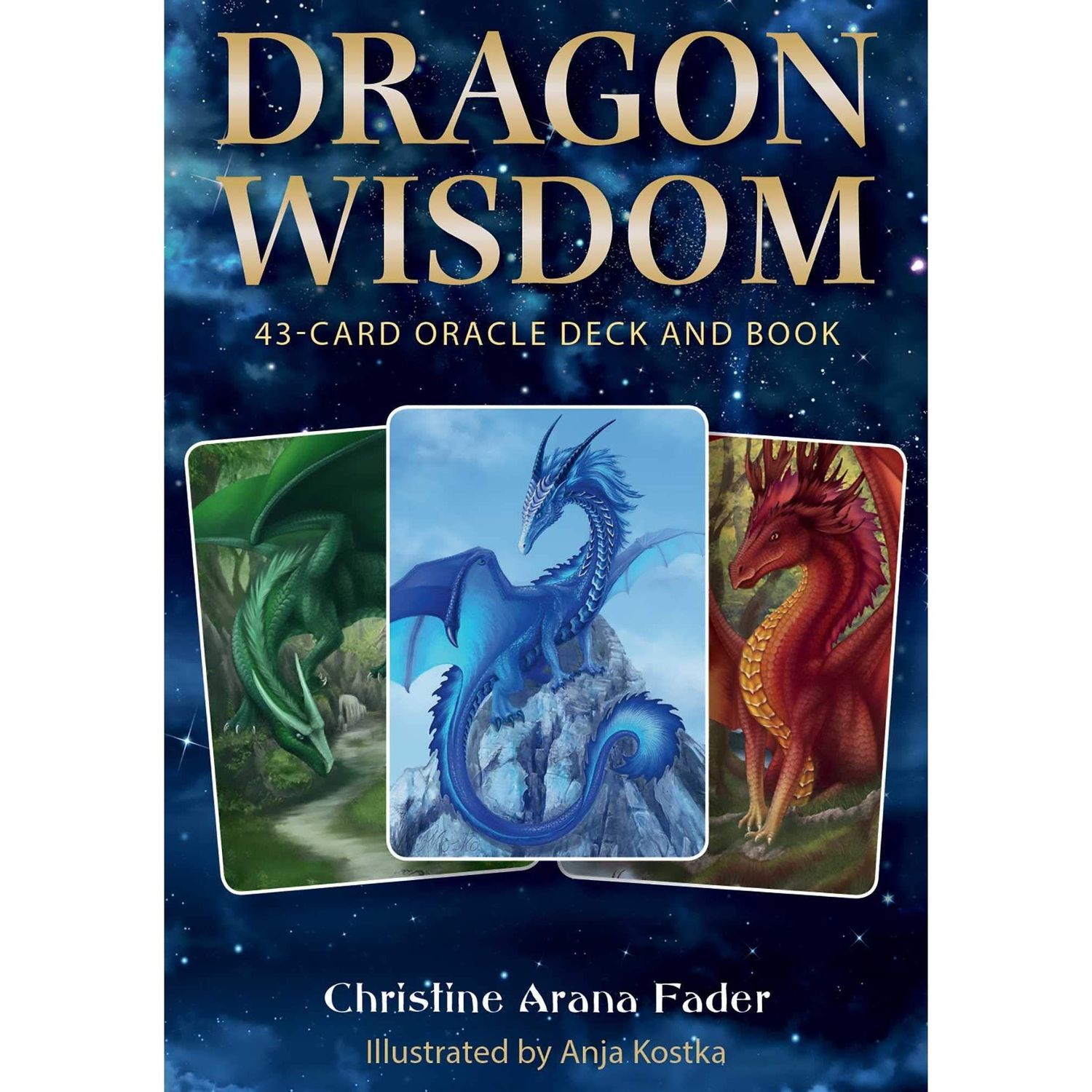 Dragon Wisdom Oracle by Christine Arana Fader, Anja Kostka, SKU SS-68, UPC 6016013536577