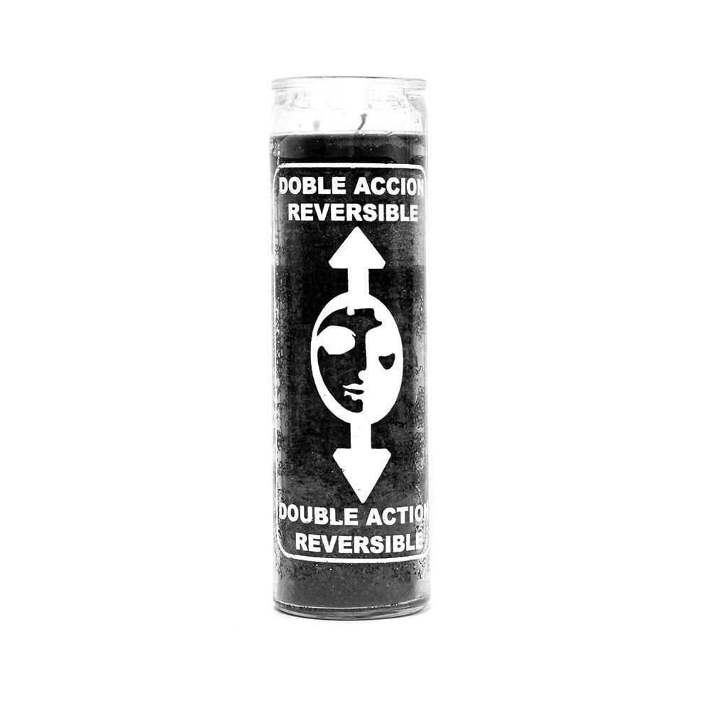 7 Day Glass Candle Reversible - Black, SKU WP-575-747-01, UPC 6016001223229