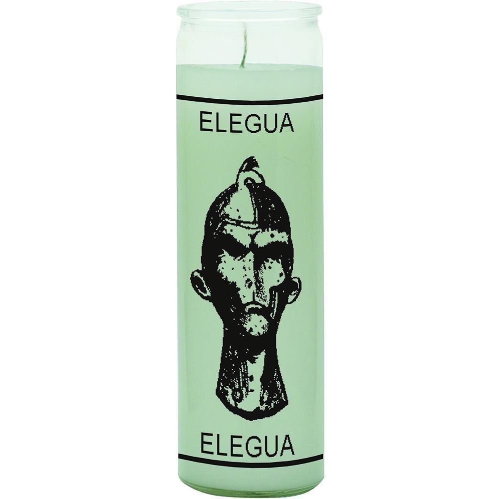 7 Day Glass Candle Elegua - White, SKU WP-575-195, UPC 6016200925900