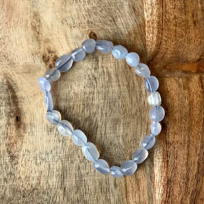 Tumbled Stones Bracelet - Blue Lace Agate, SKU 30438420, UPC 700317057659