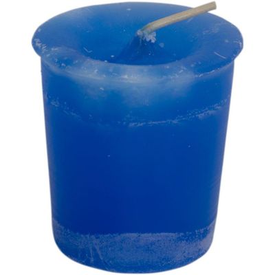 Throat Reiki Charged Chakra Votive Candle - Blue, SKU KH-81550-D18, UPC 6016208193172
