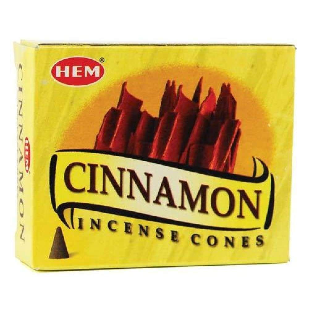 Cinnamon HEM Cone Incense (10 Cones), SKU CI12, UPC 6016200445491