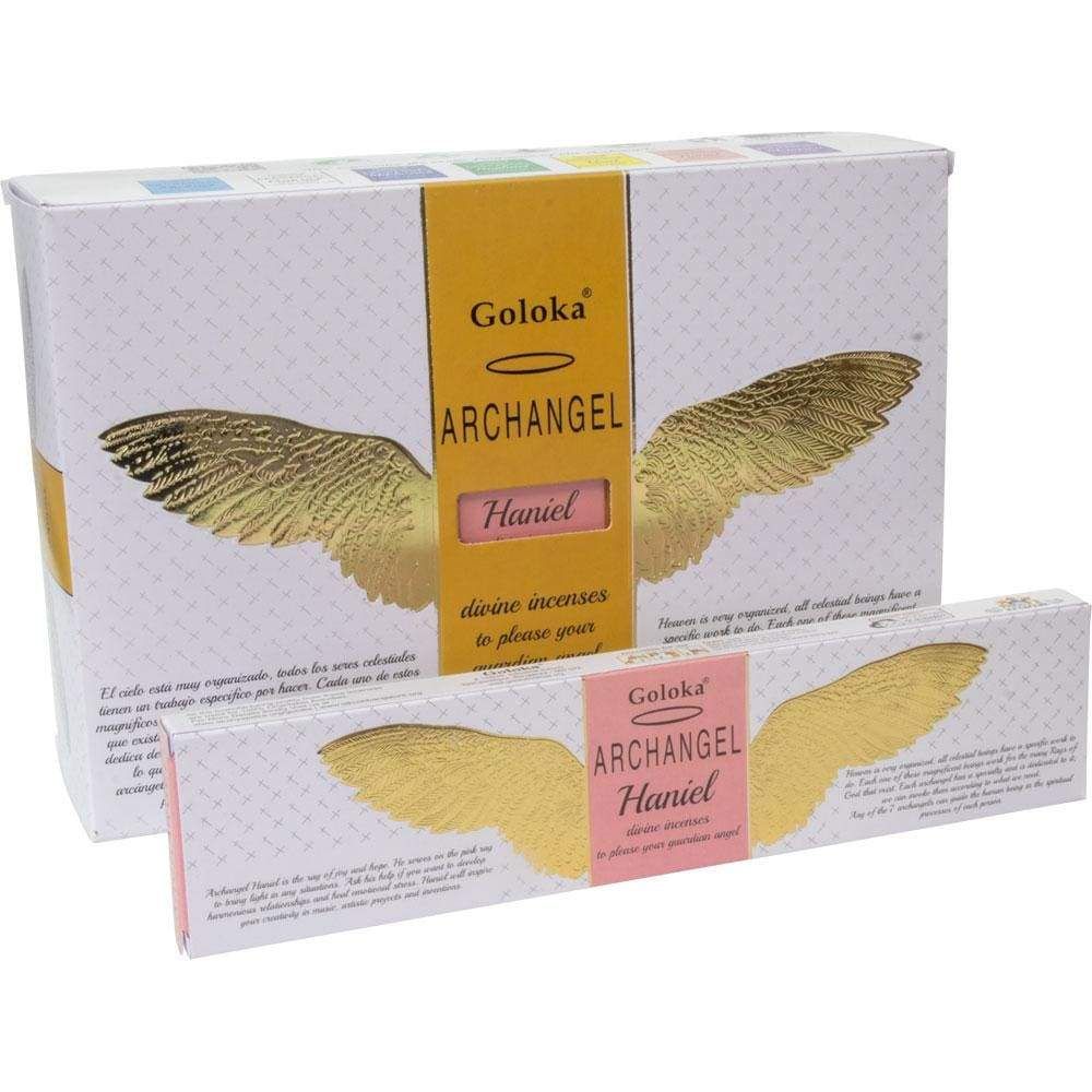 Goloka Archangel Incense 15 grams - Haniel (Pack of 12), SKU KH-75015, UPC 6016200829819