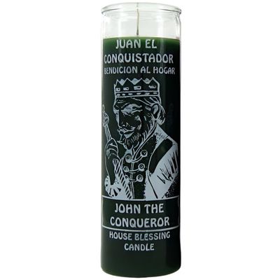 7 Day Glass Candle John the Conqueror House Blessing - Green, SKU WP-575-346-05, UPC 6016208355396