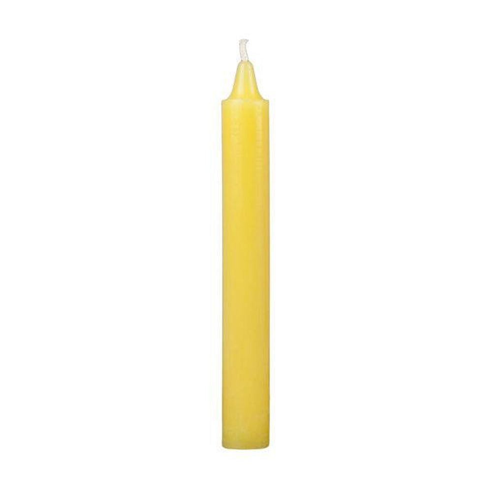 6&quot; Yellow Taper Candle, SKU RM-9124, UPC 6016200402449