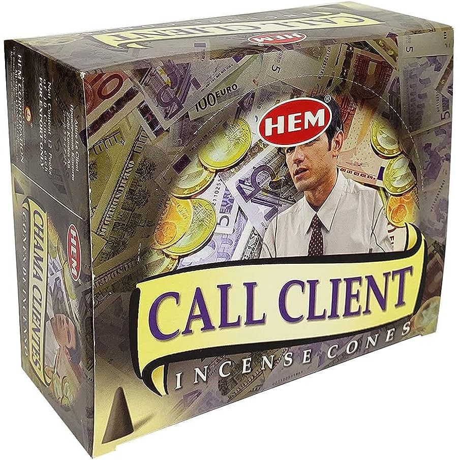Call Clients HEM Cone Incense (10 Cones), SKU CC12, UPC 700317305750
