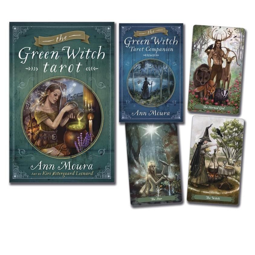 The Green Witch Tarot by Ann Moura, Kiri Ostergaard Leonard, SKU LW466, UPC 6016202164154