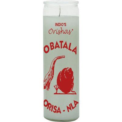 7 Day Glass Candle Orishas Obatala - White, SKU WP-044-645, UPC 6016222916917