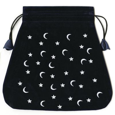 Moon and Stars Velvet Bag by Lo Scarabeo, SKU LW1729, UPC 6016232025029