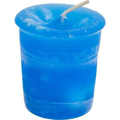 Ascended Masters &amp; Guides Herbal Reiki Charged Votive Candle - Light Blue, SKU KH-81520-D18, UPC 60…
