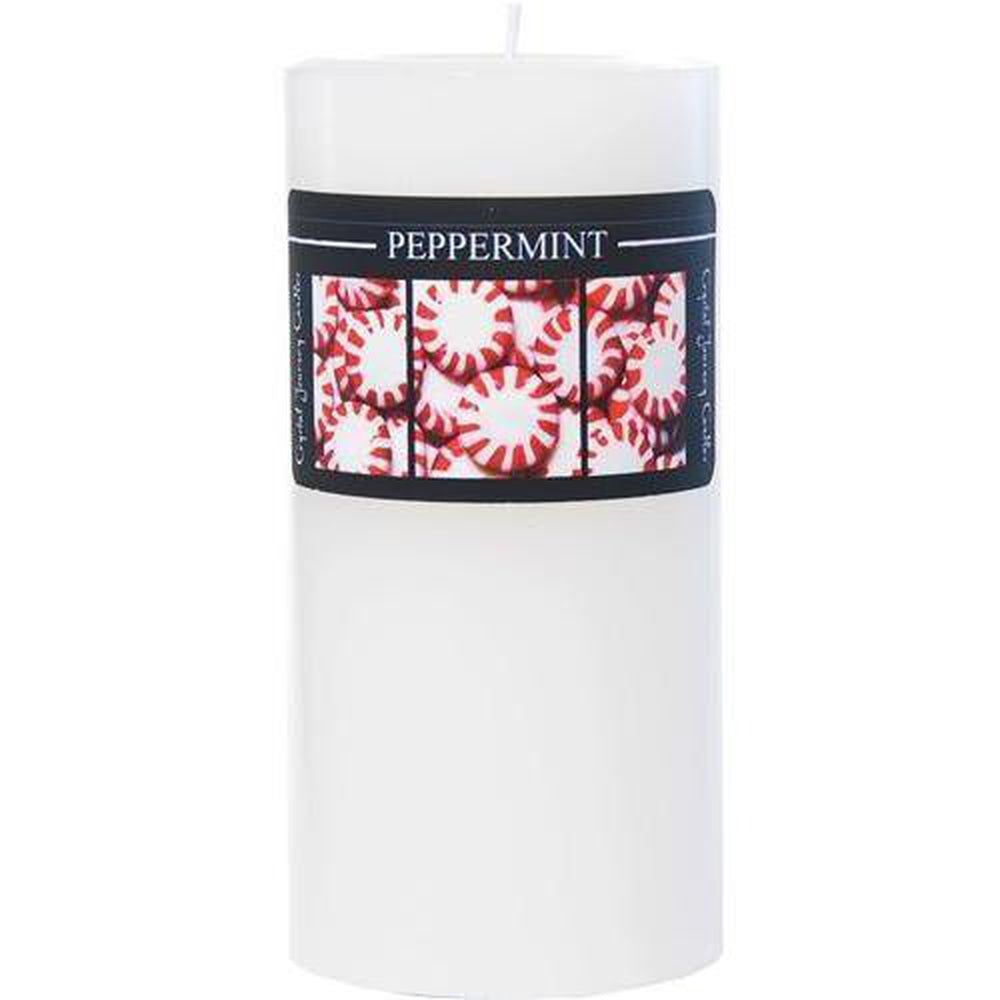 Traditional 3&quot; x 6&quot; Pillar Candle - Peppermint, SKU CJ-TK069, UPC 6016205442440