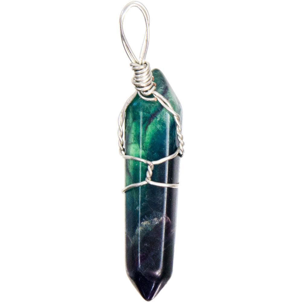 Wire Wrapped Point Pendant - Fluorite, SKU KH-98996-D5, UPC 700317015475