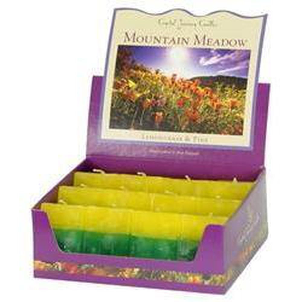 Aromatherapy Scented Square Votives - Mountain Meadow - Lime &amp; Lemongrass (Box of 12), SKU CJ-E003,…