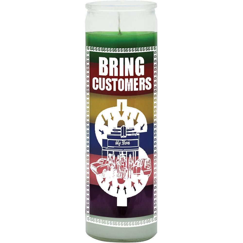 7 Day Glass Candle 7 Color - Bring Customers, SKU WP-578-534, UPC 6016213155189
