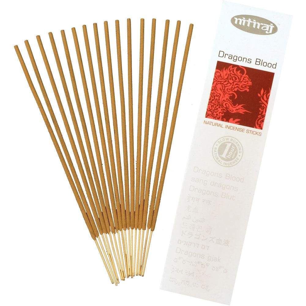 Nitiraj Incense 25 gram - Dragons Blood (Pack of 6), SKU KH-72800, UPC 6016202437470